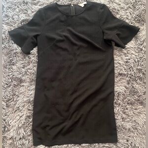 Black Dress With Ruffle Sleeves